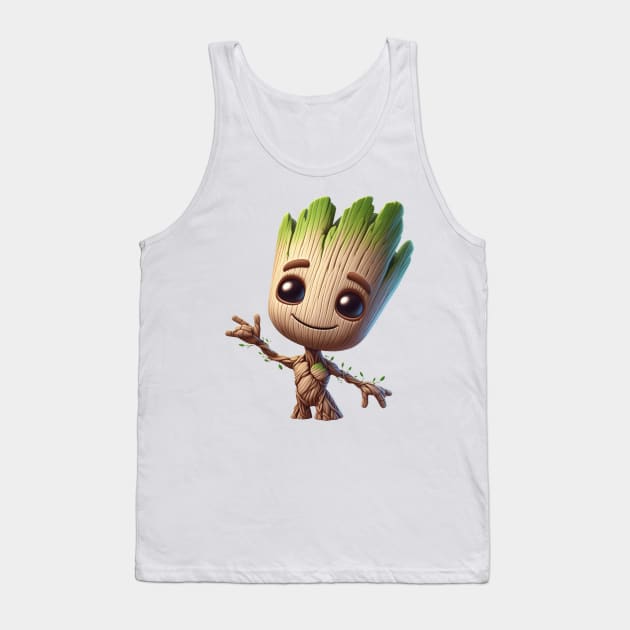 baby groot illustration Tank Top by Dmytro